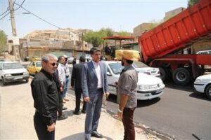 بازدید مدیرعامل نفت و گاز مسجدسلیمان از پروژه آسفالت بی‌بی‌یان؛ تأكید بر كیفیت و تسریع در ارائه خدمات به شهروندان