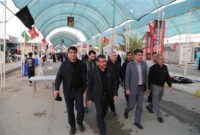 حضور مدیرعامل شركت بهره‌برداری نفت و گاز مسجدسلیمان در موكب خدمت‌رسانی شهرستان مسجدسلیمان در مرز چذابه