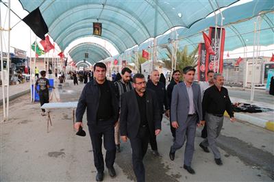 حضور مدیرعامل شركت بهره‌برداری نفت و گاز مسجدسلیمان در موكب خدمت‌رسانی شهرستان مسجدسلیمان در مرز چذابه